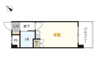 サンライズ可部【5階】の間取り