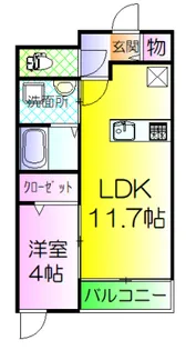アルベイト石津川【1階】の間取り