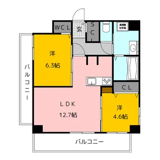 MODERN ASPIRATION 博多 CREST【5階】の間取り