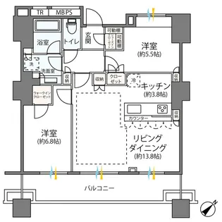 アトラスタワー町田【13階】の間取り
