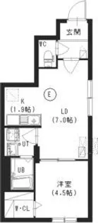 クルタ八軒【1階】の間取り