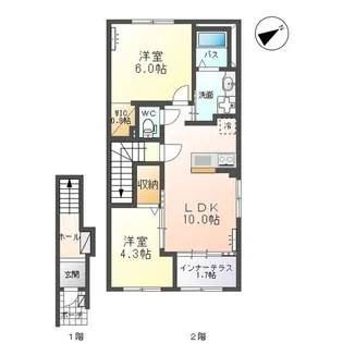 ルミエールI【2階】の間取り