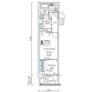 リビオメゾン東北沢【6階】の間取り