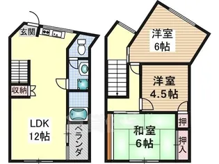 ヴィラ春日丘【2階】の間取り