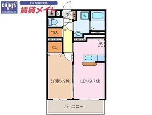 マエストロ斎宮【2階】の間取り