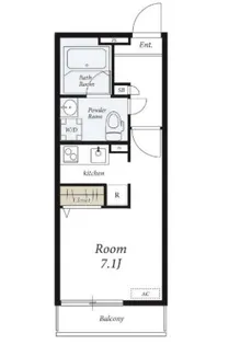 神奈川県相模原市南区東林間4【アパート】の間取り