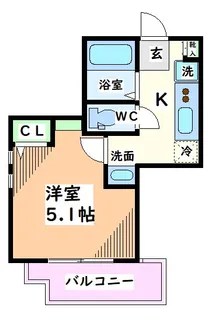東京都立川市曙町1【アパート】の間取り