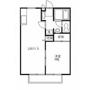 菊地ハイツG【1階】の間取り