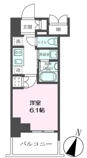 クレストコート靱公園 THE CLASS【9階】の間取り