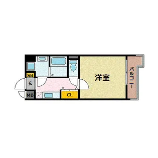 スカイコート博多駅前第2【6階】の間取り