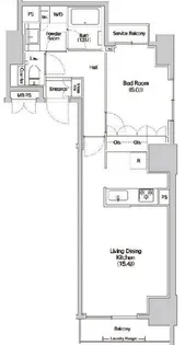 Haluwa芝公園【9階】の間取り