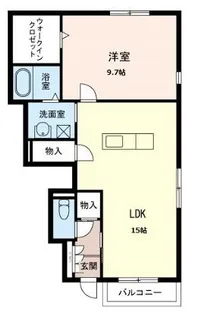モンレーヴ【1階】の間取り