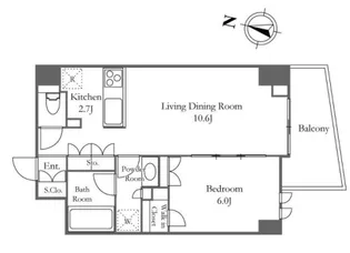 KDXレジデンス恵比寿【2階】の間取り