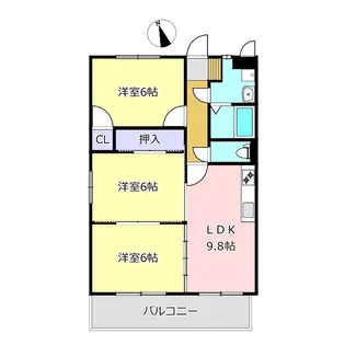 ベルメゾン【2階】の間取り