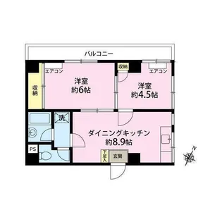 神奈川県横浜市西区戸部本町【マンション】の間取り