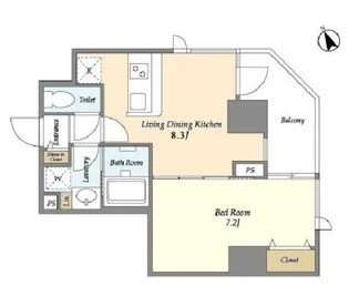 Lien西五反田【9階】の間取り
