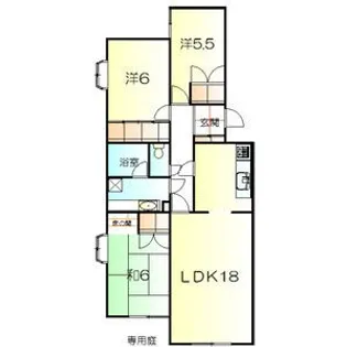 メゾンエトランゼ【1階】の間取り
