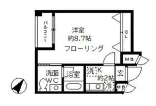 クリサンス小石川【2階】の間取り