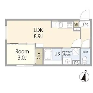 リーデンス名古屋駅西【3階】の間取り