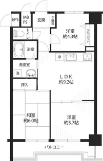 ヴィルメゾン葛西【8階】の間取り