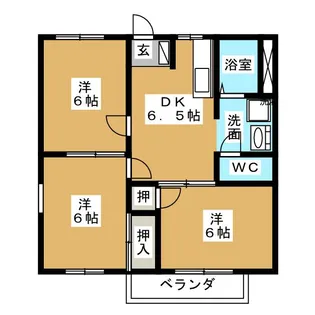 もりやまハイツ【1階】の間取り