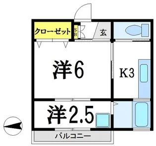 カーサ山本【2階】の間取り