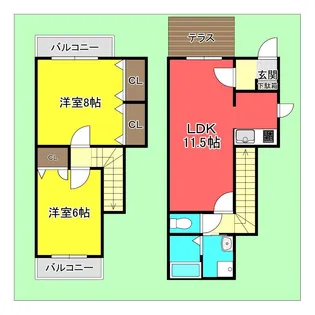 オランジュリー安芸の間取り