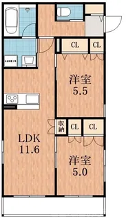 メゾンKメッツ【1階】の間取り