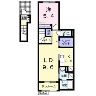 ピノ・ベレーザ【2階】の間取り