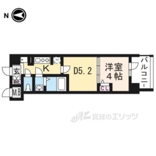 ベラジオ西大路五条【3階】の間取り
