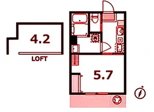 シュガール御所山ONE【2階】の間取り