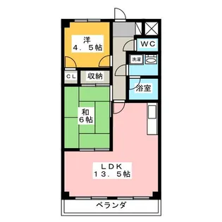 シャルマンコーポ壱番館【2階】の間取り