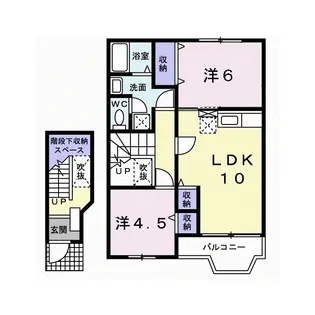 ビサイド桜木B【2階】の間取り