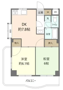 ハイブリッジソシア【4階】の間取り