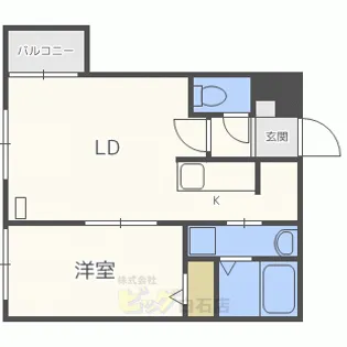 ワンペア月寒西【1階】の間取り