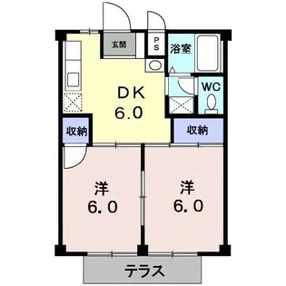 シティハイツオヨベA【1階】の間取り