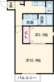 ブラン荒井B棟【3階】の間取り