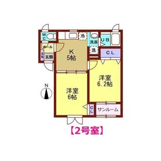 カナディアンビレッジ北安江【1階】の間取り