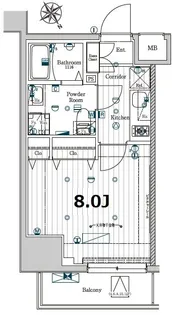 メイクスデザイン門前仲町GARDEN【4階】の間取り