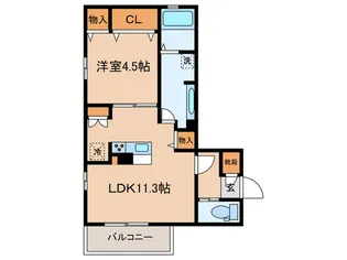 クイーンズ武蔵小杉 EAST【1階】の間取り