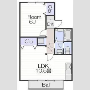 ラ・ヴァーグ【1階】の間取り
