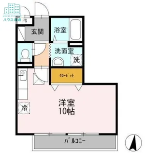 ベイサージュ富の原 B棟【1階】の間取り