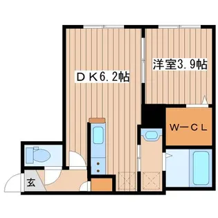 サンヴィレッジ琴似II【2階】の間取り