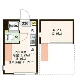 ハーモニーテラス江古田【2階】の間取り