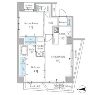 ラディーチェ芝【6階】の間取り