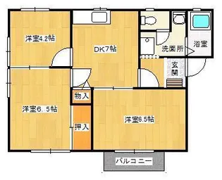 ルナール玉島A【1階】の間取り