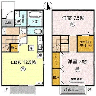 メゾネットメゾン【2階】の間取り