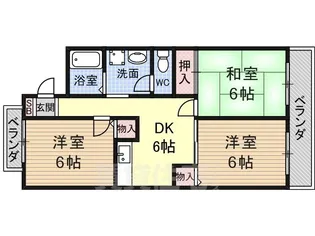 モンテサイドハイツB【2階】の間取り