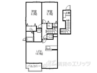ファミーユ ドゥ【2階】の間取り