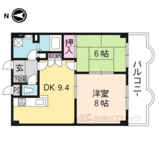 グリーンヴィレッジ吉田【4階】の間取り